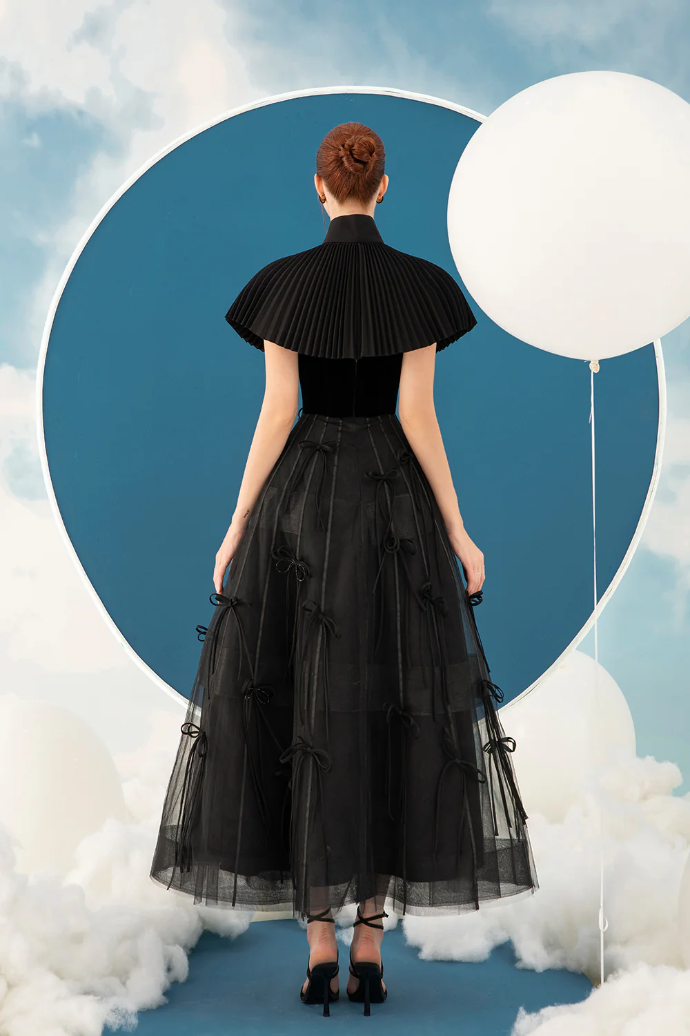 Adela Cape Bustier Dress - Image 6