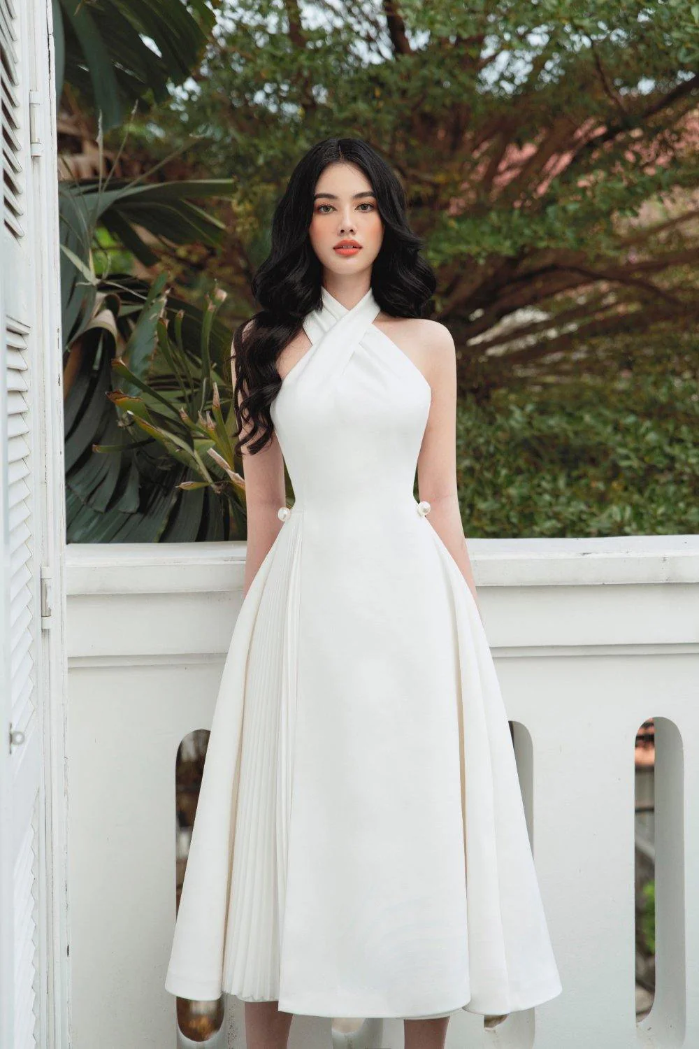 Aza Pleated Midi Dress - Image 3