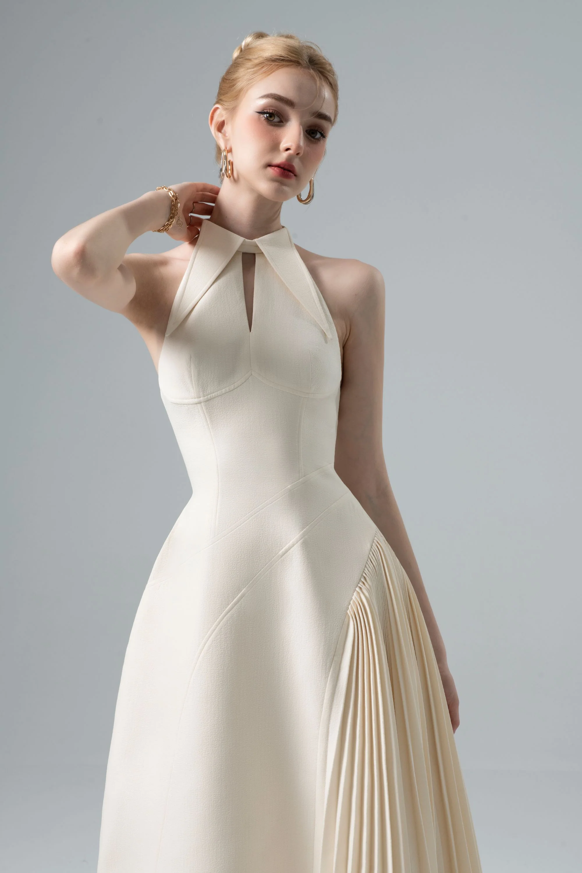 Charlene Halterneck Midi Dress - Image 4