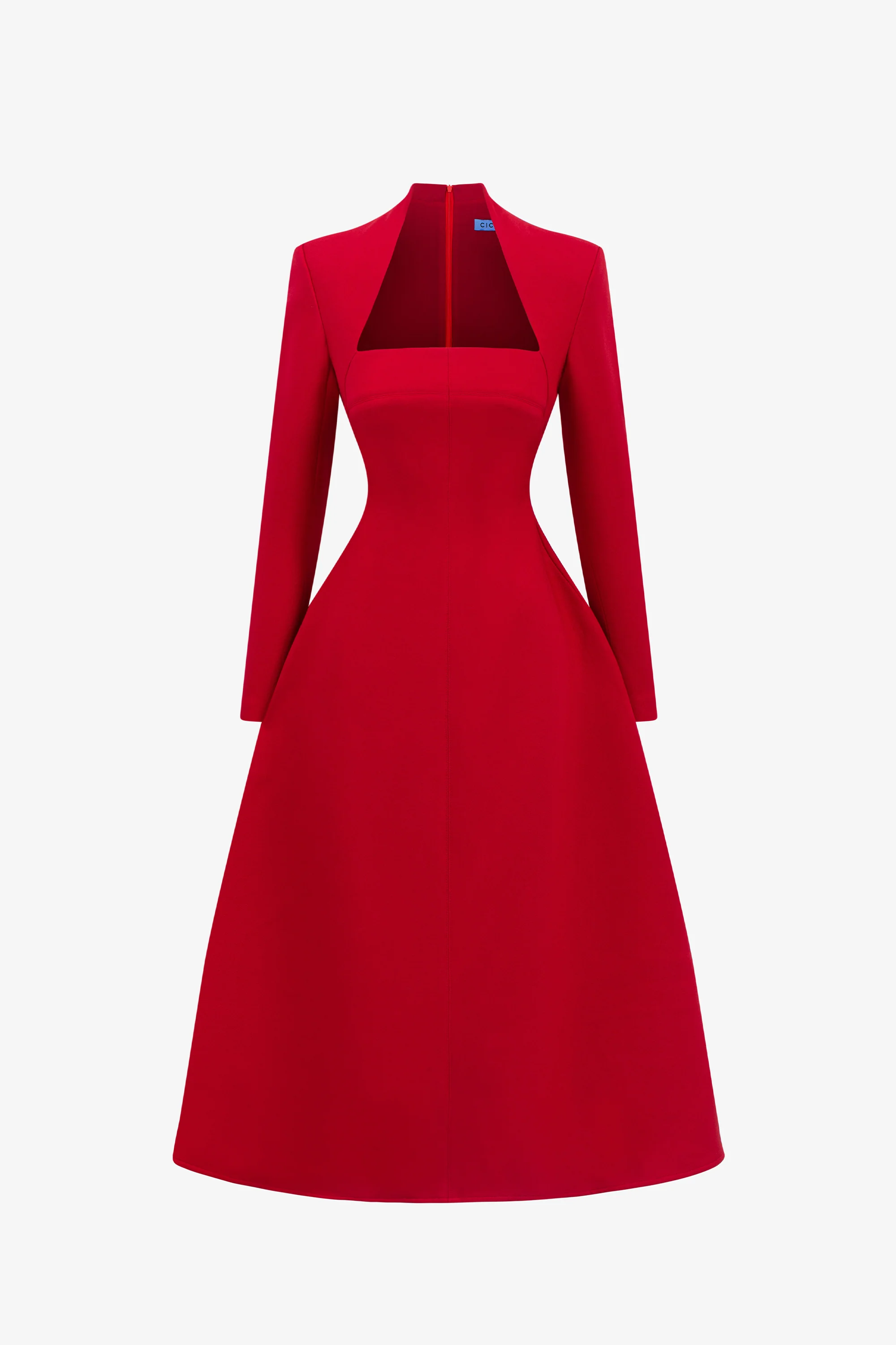 Harding Shoulder Padded Midi Dress - Image 5