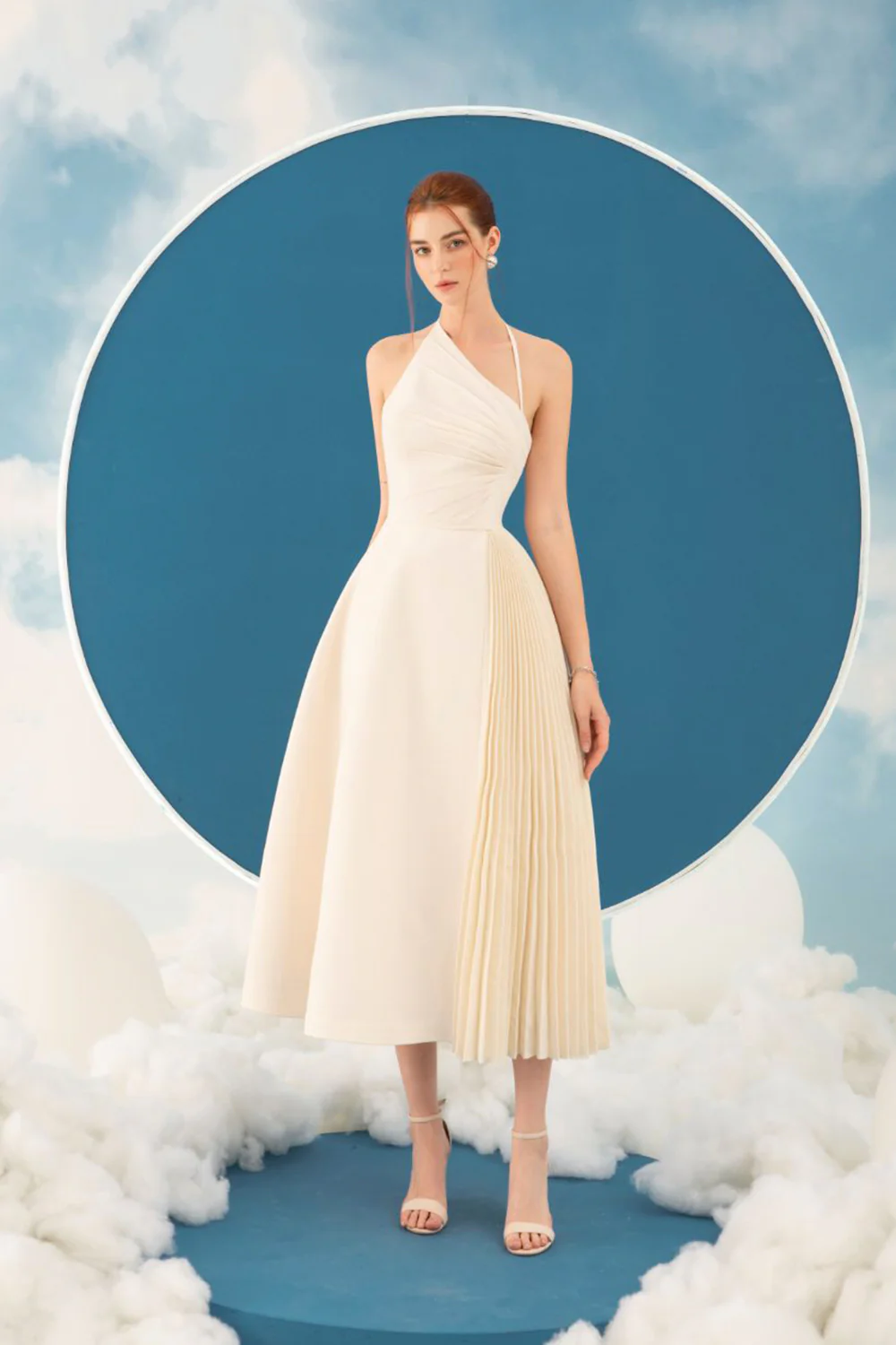 Lisa Diagonal Neck Dress - Image 3