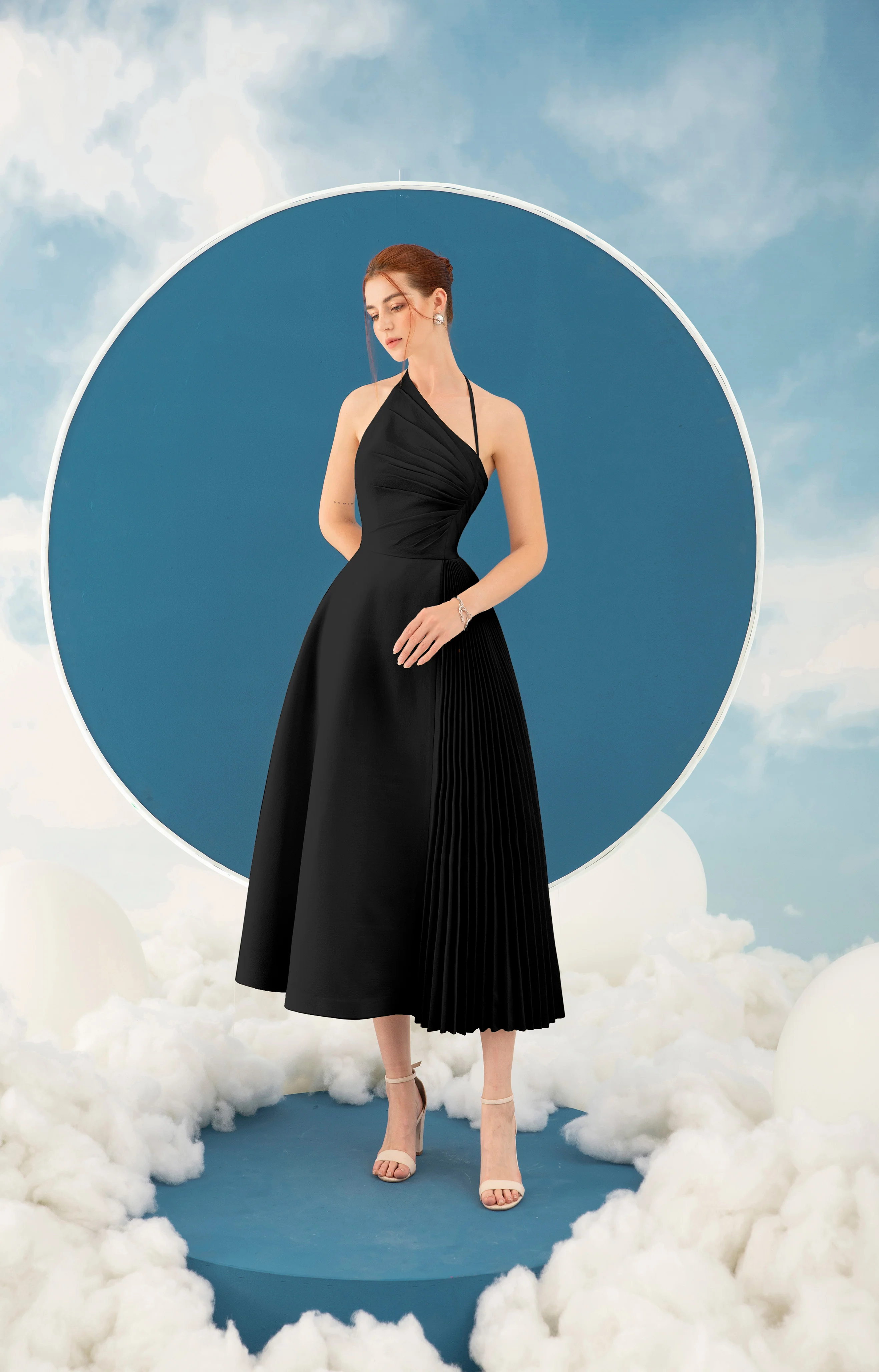 Lisa Diagonal Neck Dress - Image 8