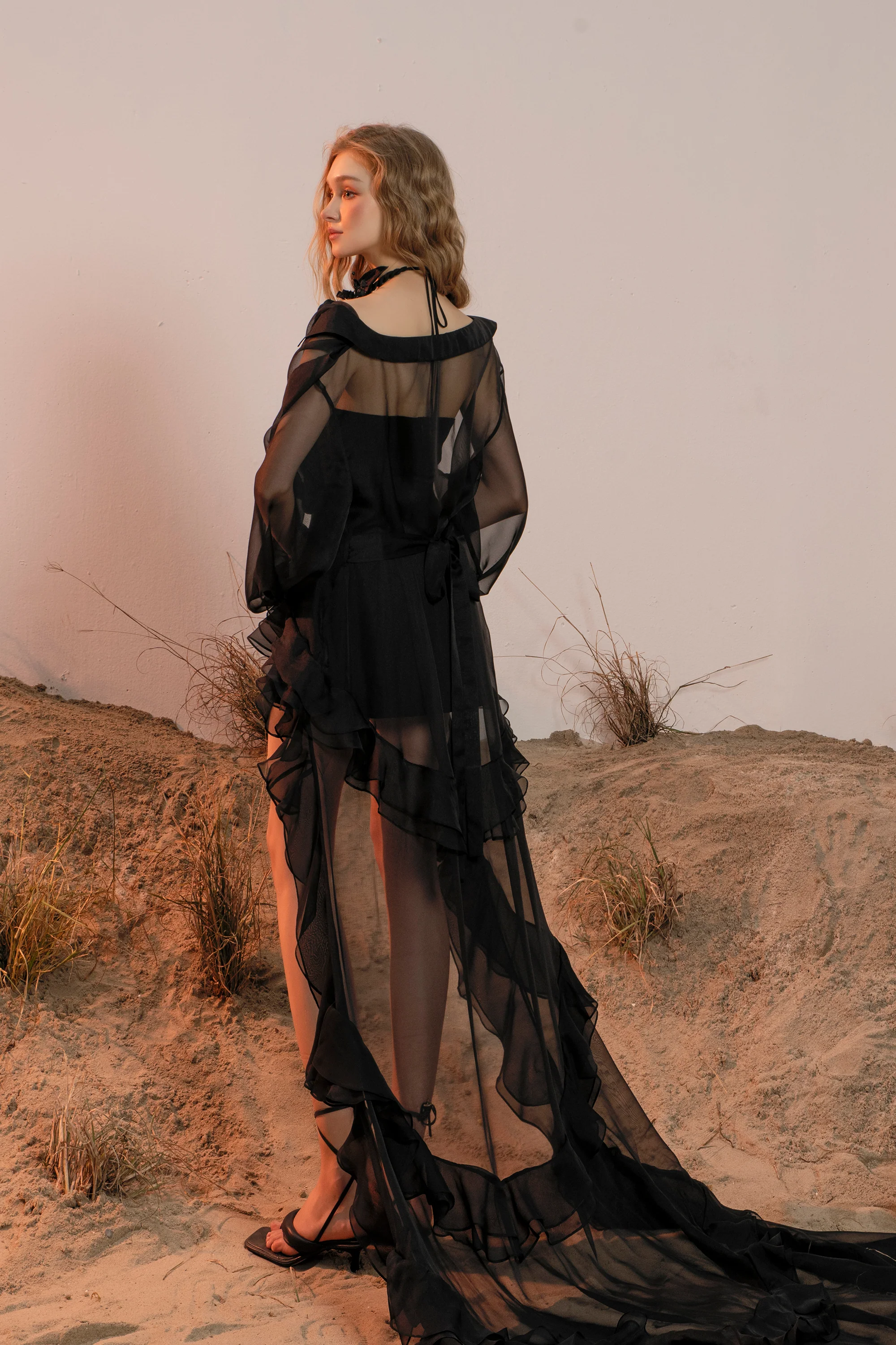 Poplin Overlay Dress - Image 4