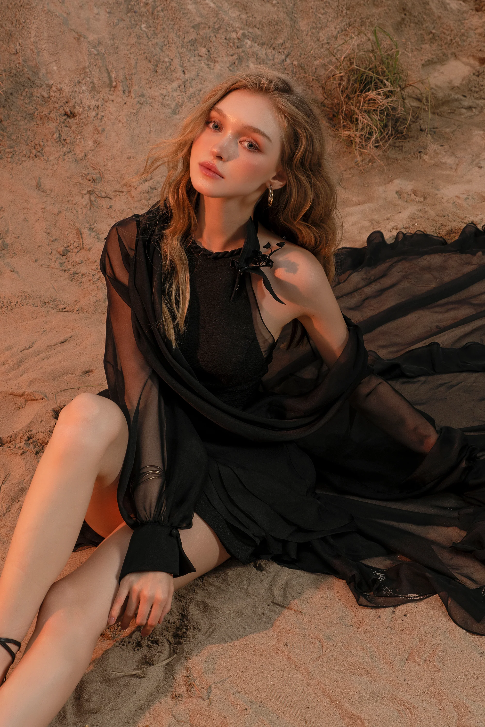 Poplin Overlay Dress - Image 8